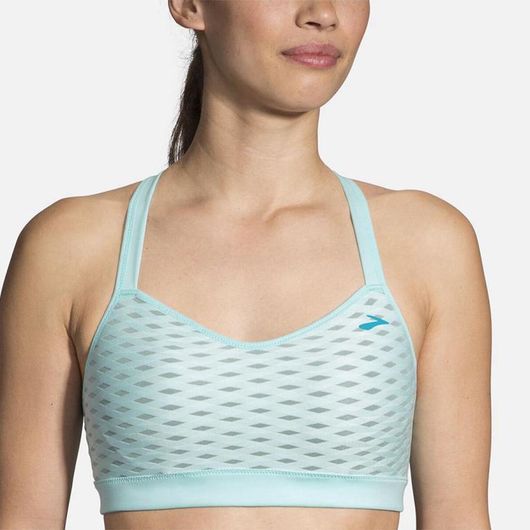 Brooks Uprise Crossback - Womens Running Bra - Blue (07481SUBI)